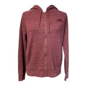 Roots Canada Women's Burgundy Heathered Full Zip Hoodie‎ Sweatshirt Size Small